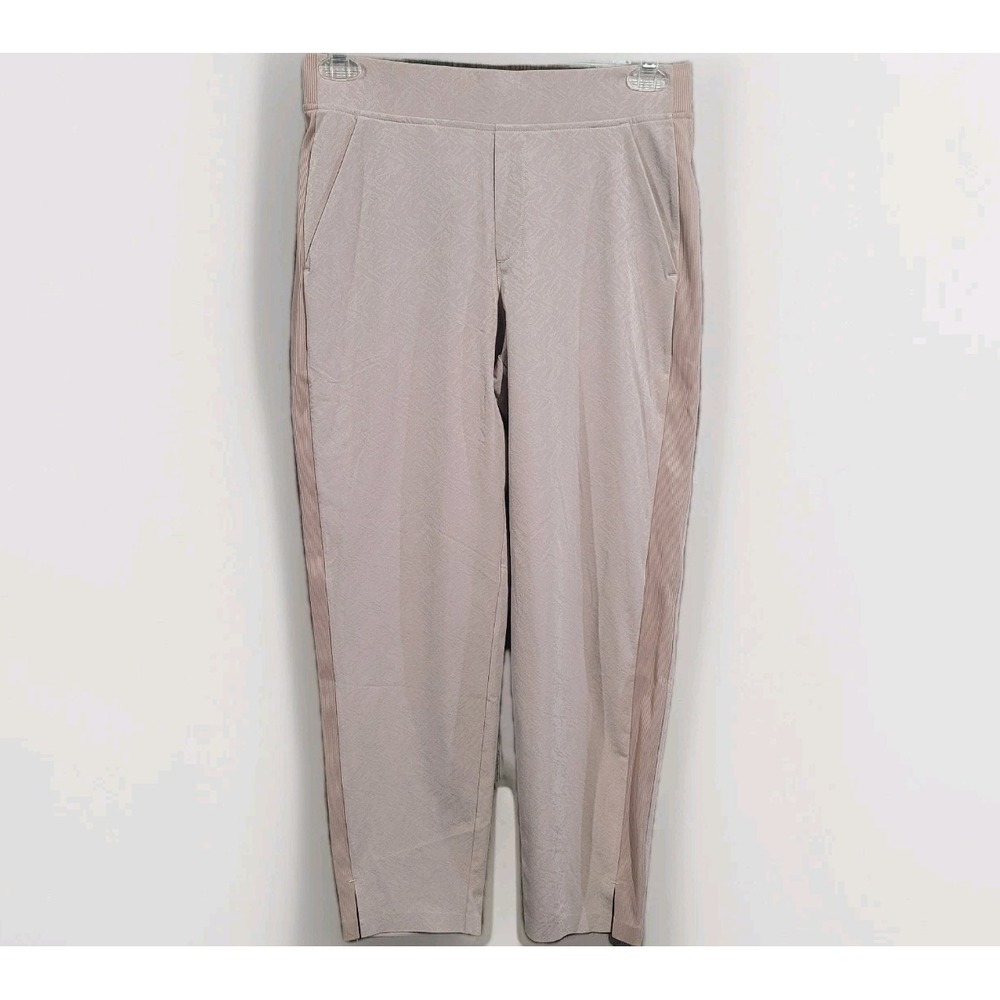 Athleta Brooklyn Textured Ankle Pant Size 8 x 27 Muted Pink Pockets Travel